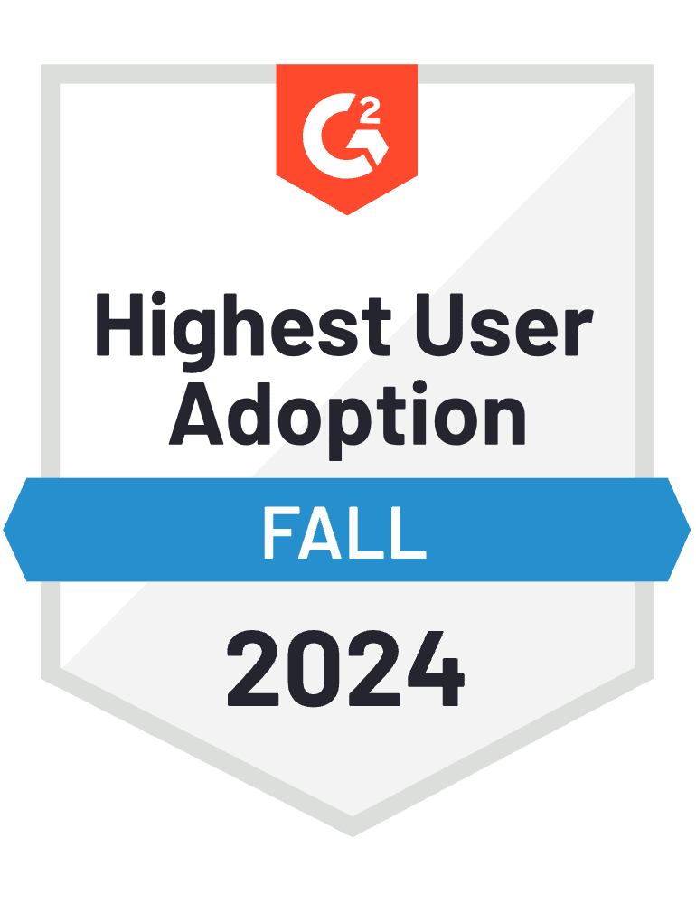 G2 Badge for VeriScan Age Verification: Highest User Adoption